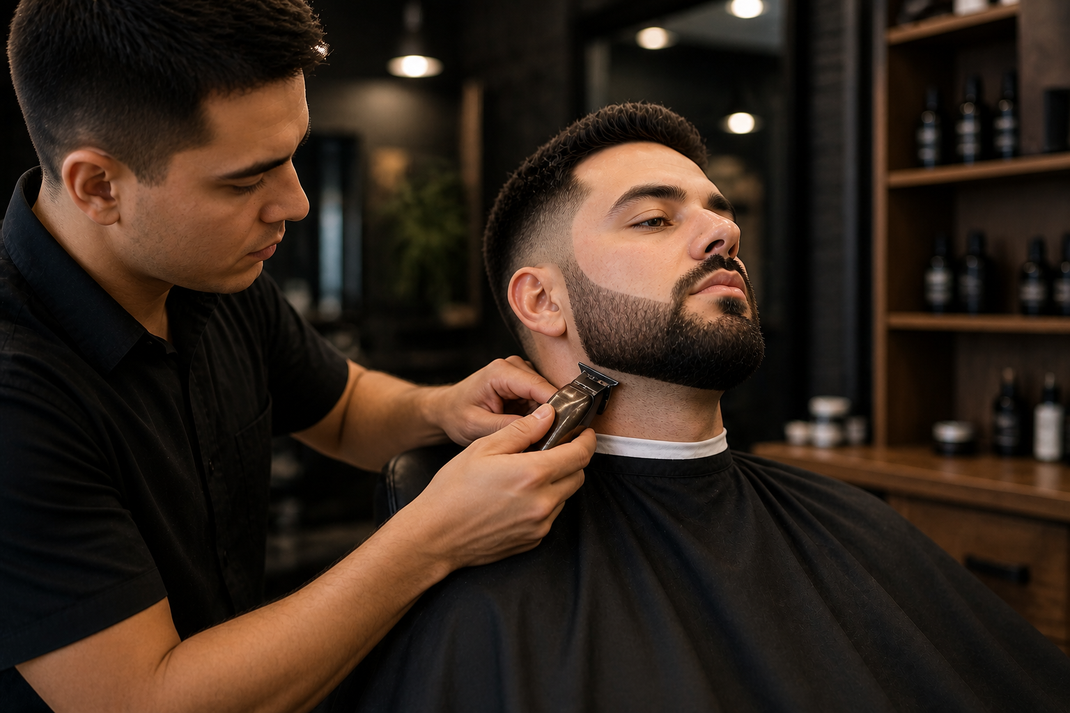 Beard trim shaping clean lines and sharp edges for a polished look in Las Vegas, NV